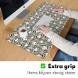 Grafisch - Patroon - Zwart Muismat XXL klein 681 -sfeer3
