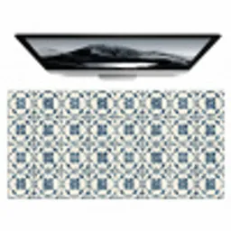 Grafisch - Tegel - Blauw Muismat XXL klein 681 -zzz3d