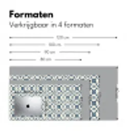 Grafisch - Tegel - Blauw Muismat XXL klein 681 -sfeer5