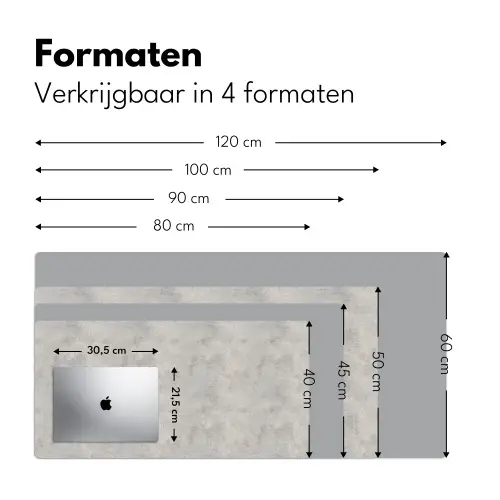 Grijs - Beton - Industrieel Muismat XXL klein 681 -sfeer5