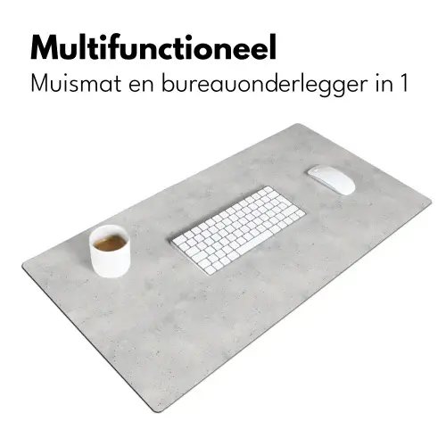 Grijs - Beton - Neutraal Muismat XXL klein 681 -sfeer4