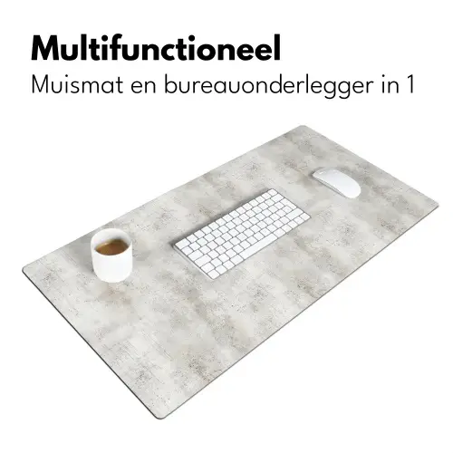 Grijs - Beton - Verweerd Muismat XXL klein 681 -sfeer4