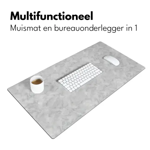 Grijs - Marmer - Mat Muismat XXL klein 681 -sfeer4
