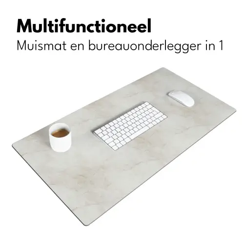 Grijs - Marmer - Aders Muismat XXL klein 681 -sfeer4