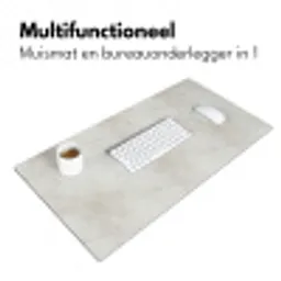 Grijs - Marmer - Aders Muismat XXL klein 681 -sfeer4