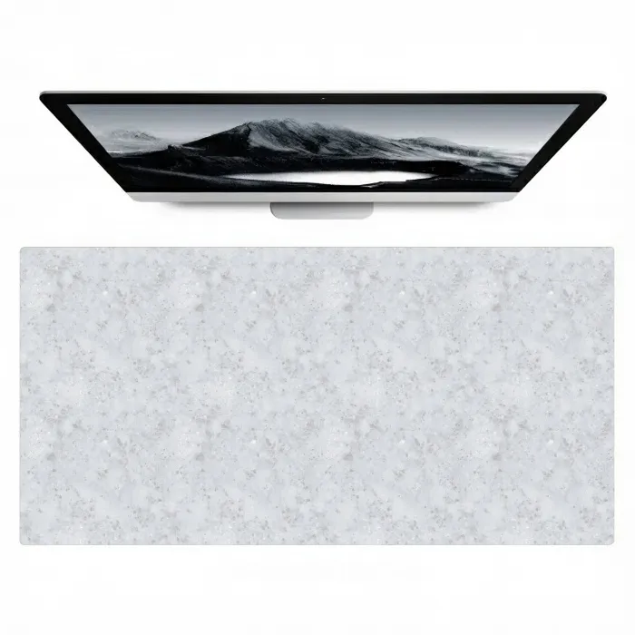 Grijs - Terrazzo-effect - Beton Muismat XXL klein 681 -zzz3d