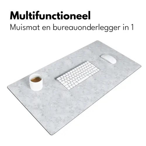 Grijs - Terrazzo-effect - Beton Muismat XXL klein 681 -sfeer4