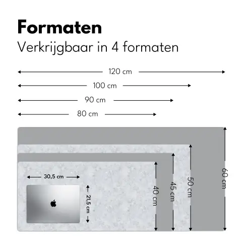 Grijs - Terrazzo-effect - Beton Muismat XXL klein 681 -sfeer5