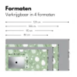 Groen - Eieren - Patroon Muismat XXL klein -sfeer5