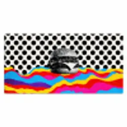 Hamburger - Stippen - Golven - Kleuren Muismat XXL klein -3d_leeg