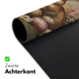 Haas - Stilleven - Bloemen Muismat XXL klein -sfeer2