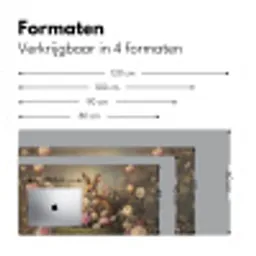 Haas - Stilleven - Bloemen Muismat XXL klein -sfeer5