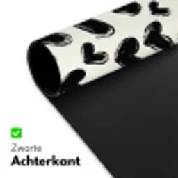 Hartjes - Patroon - Zwart Muismat XXL klein 681 -sfeer2