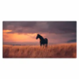 Paard - Wolken - Open veld Muismat XXL klein -3d_leeg