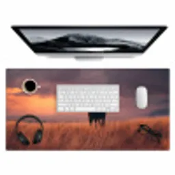 Paard - Wolken - Open veld Muismat XXL klein -3d