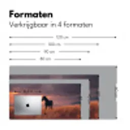 Paard - Wolken - Open veld Muismat XXL klein -sfeer5