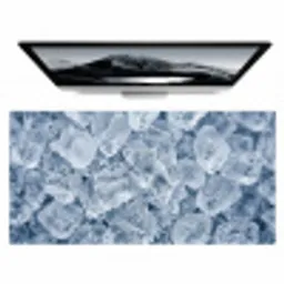 Ijsblokjes - Water - Blauw Muismat XXL klein -zzz3d