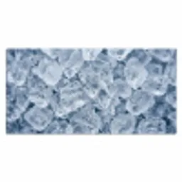 Ijsblokjes - Water - Blauw Muismat XXL klein -3d_leeg
