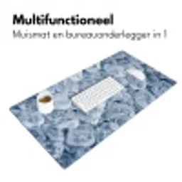 Ijsblokjes - Water - Blauw Muismat XXL klein -sfeer4