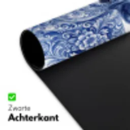 Illustratie - Koe - Blauw Muismat XXL klein -sfeer2
