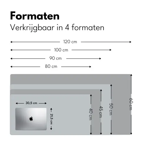 Interieur - Grijs - Licht Muismat XXL klein -sfeer5