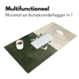 Japandi - Vogel - Groen Muismat XXL klein -sfeer4