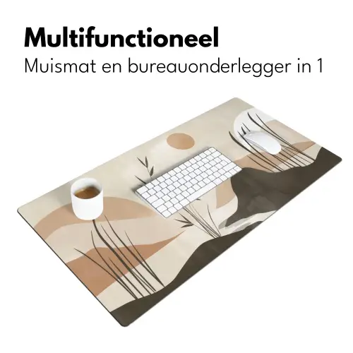 Japandi - Landschap - Beige Muismat XXL klein -sfeer4