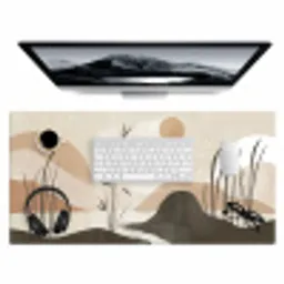Japandi - Landschap - Beige Muismat XXL klein -3d