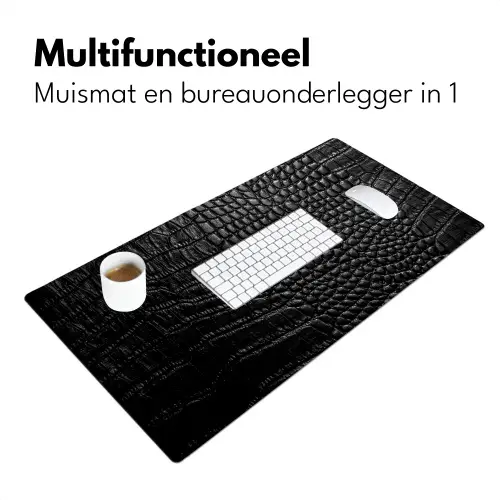 leer-structuur-zwart-grijs Muismat XXL klein -sfeer4