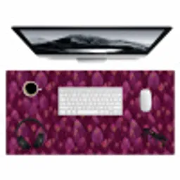 Bladeren - Patroon - Burgundy Muismat XXL klein 681 -3d