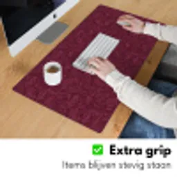 Bladeren - Patroon - Paars Muismat XXL klein 681 -sfeer3