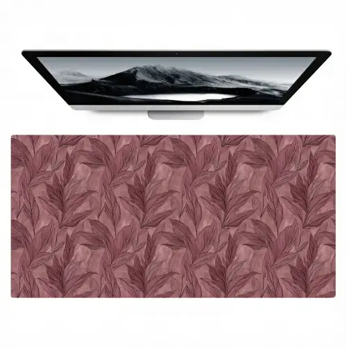 Bladeren - Patroon - Paars Muismat XXL klein 681 -zzz3d