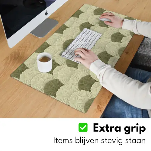 Bladeren - Structuur - Groen Muismat XXL klein 681 -sfeer3
