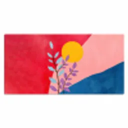 Bladeren - Zon - Abstracte vormen Muismat XXL klein -3d_leeg