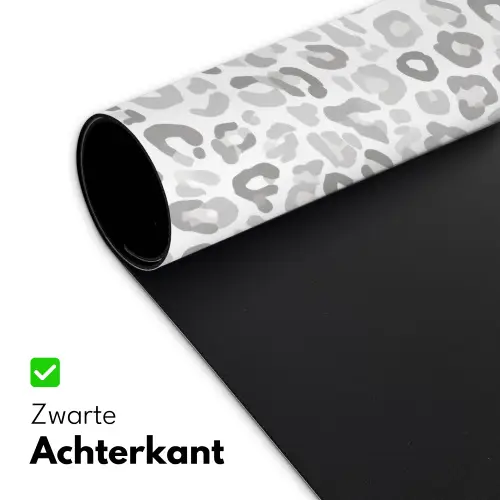 Luipaard - Motief - Grijs Muismat XXL klein 681 -sfeer2