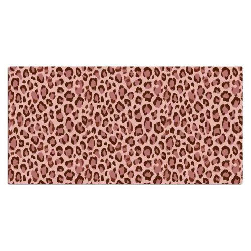 Luipaard - Patroon - Roze Muismat XXL klein 681 -3d_leeg