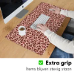 Luipaard - Patroon - Roze Muismat XXL klein 681 -sfeer3