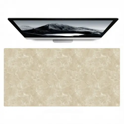 Lichtbeige - Marmer - Diffusie adering Muismat XXL klein 681 -zzz3d