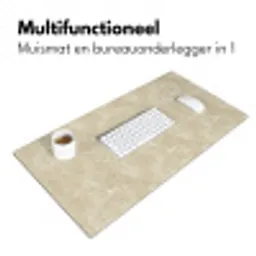 Lichtbeige - Marmer - Diffusie adering Muismat XXL klein 681 -sfeer4