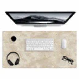 Lichtbeige - Marmer - Aders Muismat XXL klein 681 -3d