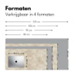 Lichtbeige - Marmer - Aders Muismat XXL klein 681 -sfeer5