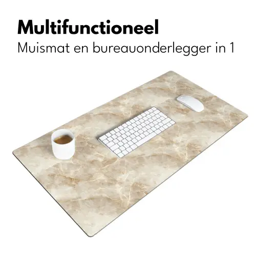 Lichtbeige - Onyx - Subtiel Muismat XXL klein 681 -sfeer4