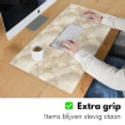 Lichtbeige - Onyx - Subtiel Muismat XXL klein 681 -sfeer3