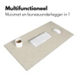 Lichtbeige - Terrazzo - Grijs Muismat XXL klein 681 -sfeer4