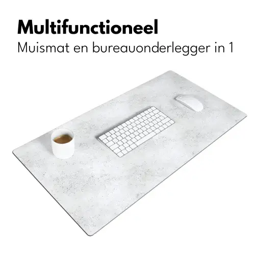 Lichtgrijs - Betonstructuur - Subtiel Muismat XXL klein 681 -sfeer4