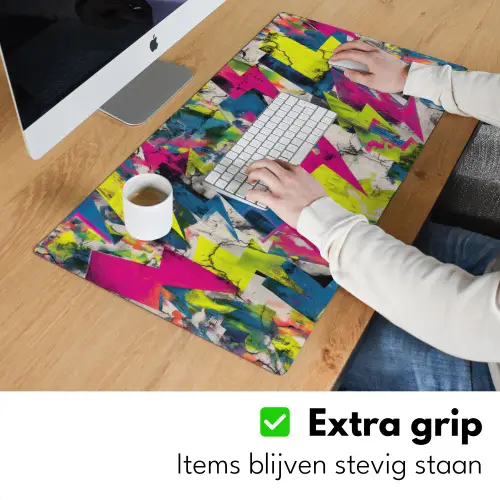 Bliksemschichten - Patroon - Marmer - Kleuren Muismat XXL klein -sfeer3
