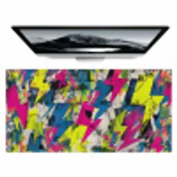Bliksemschichten - Patroon - Marmer - Kleuren Muismat XXL klein -zzz3d