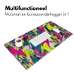 Bliksemschichten - Patroon - Marmer - Kleuren Muismat XXL klein -sfeer4