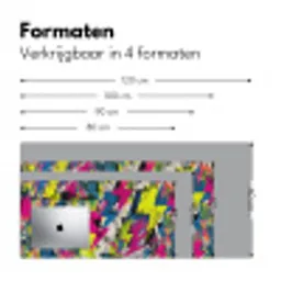 Bliksemschichten - Patroon - Marmer - Kleuren Muismat XXL klein -sfeer5