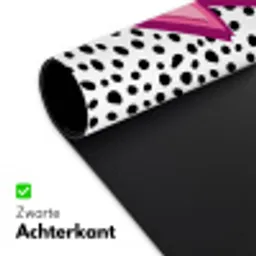 Bliksem - Roze - Stippen Muismat XXL klein -sfeer2